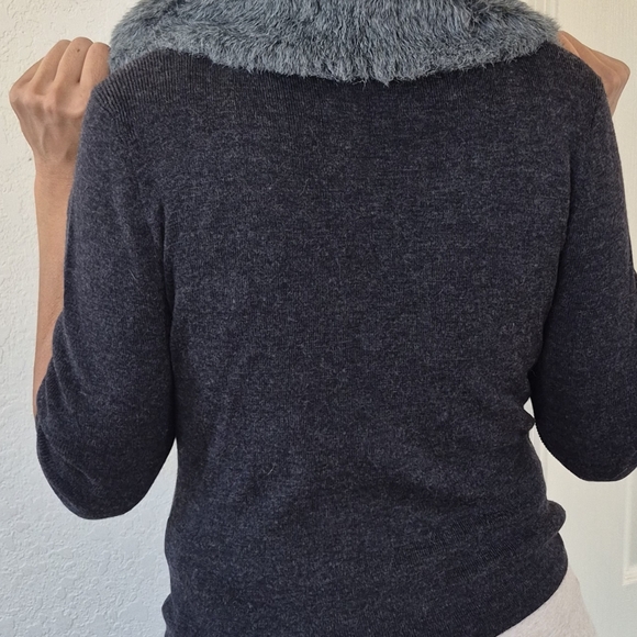 Vtg. Kathy Ireland Wool Blend Faux Shawl collar  Sweater - Picture 14 of 16